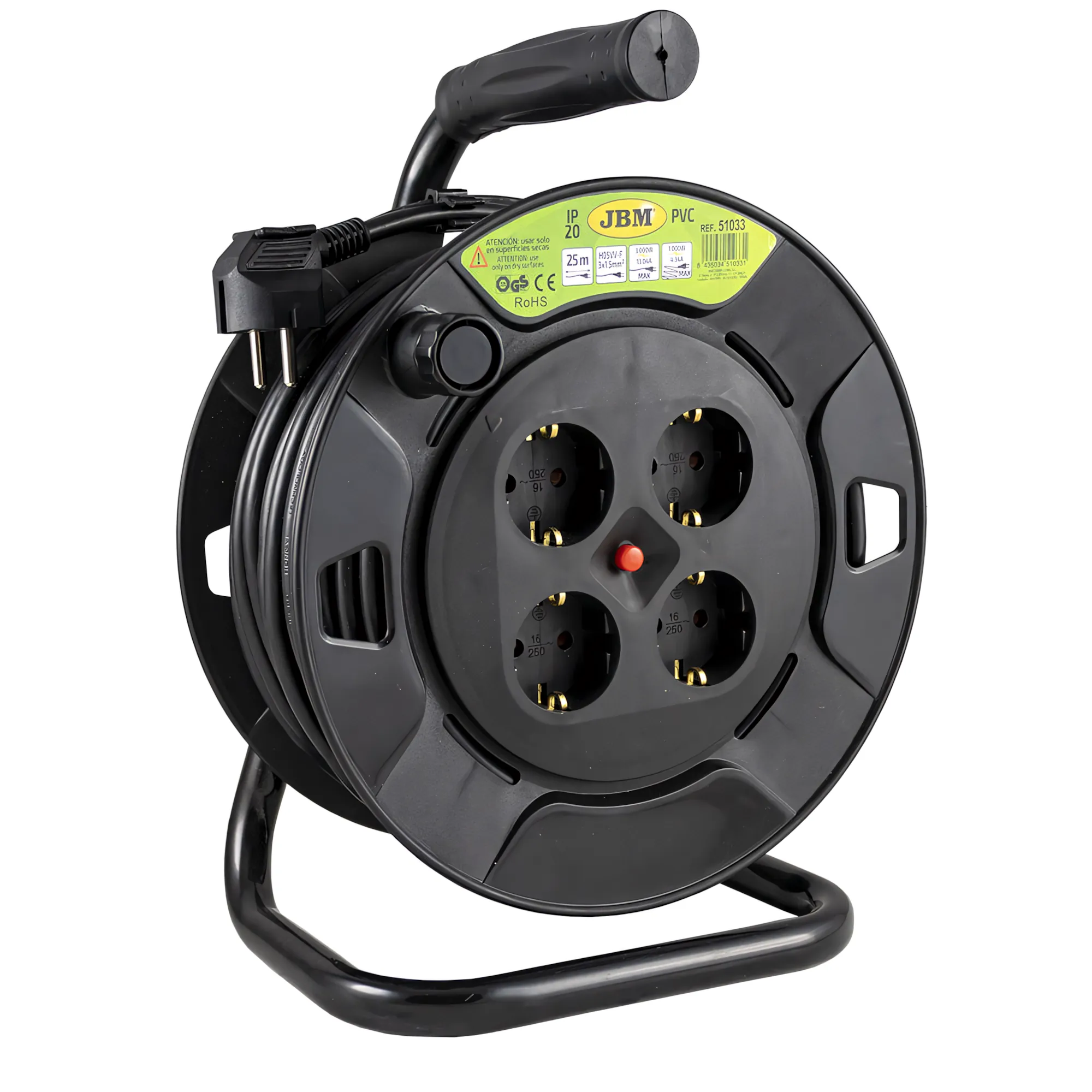 Carrete de cable eléctrico 25m JBM 51033