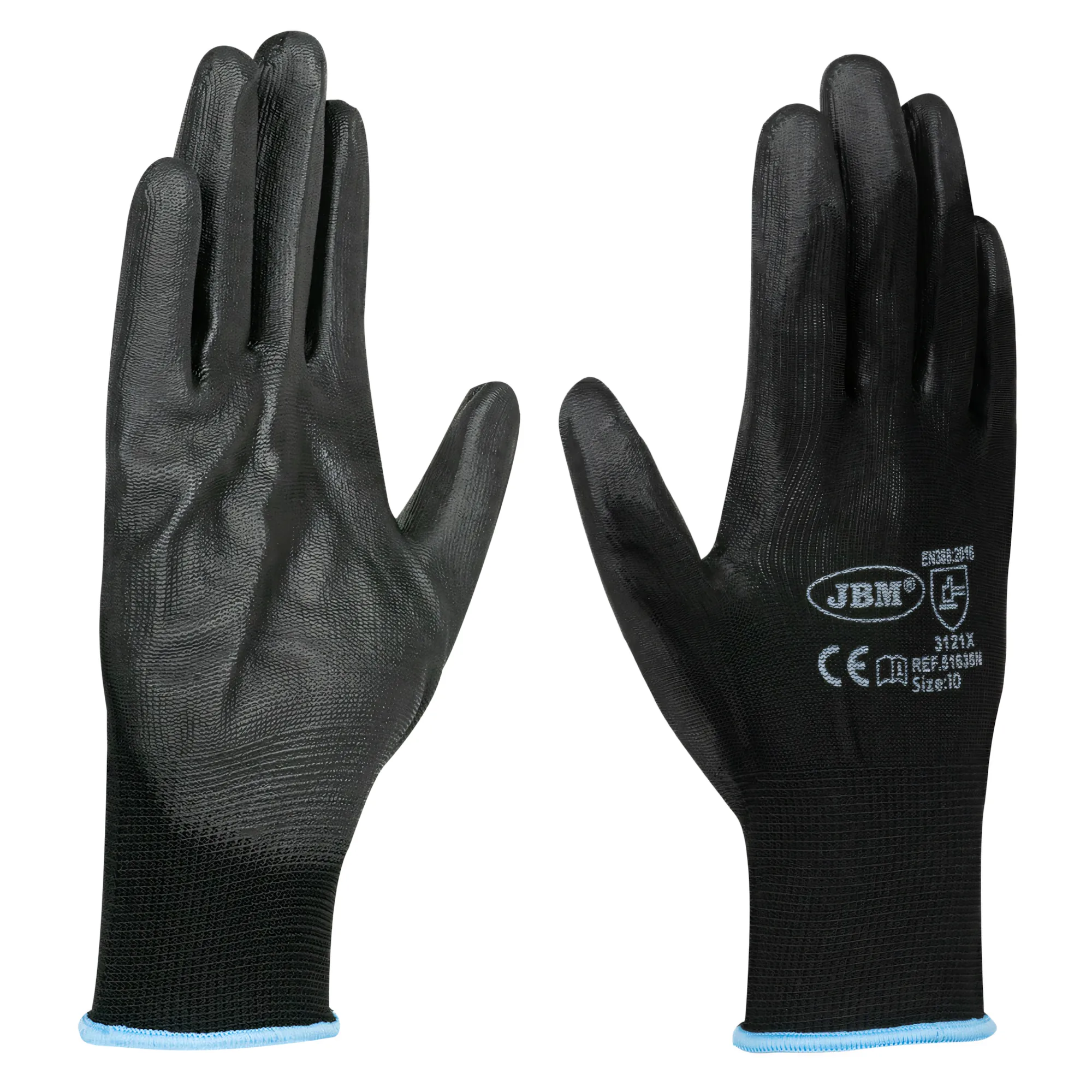 Guantes con palma reforzada de poliuretano t. 10 - modelo nuevo JBM 51636N - Imagen 2