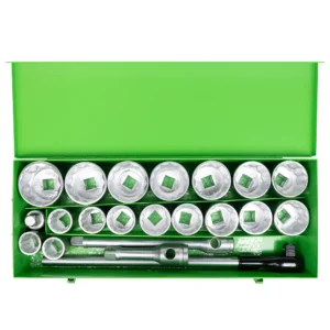 Estuche metálico de 21 vasos de 12 cantos de 1" cincado JBM 51855 - Imagen 3