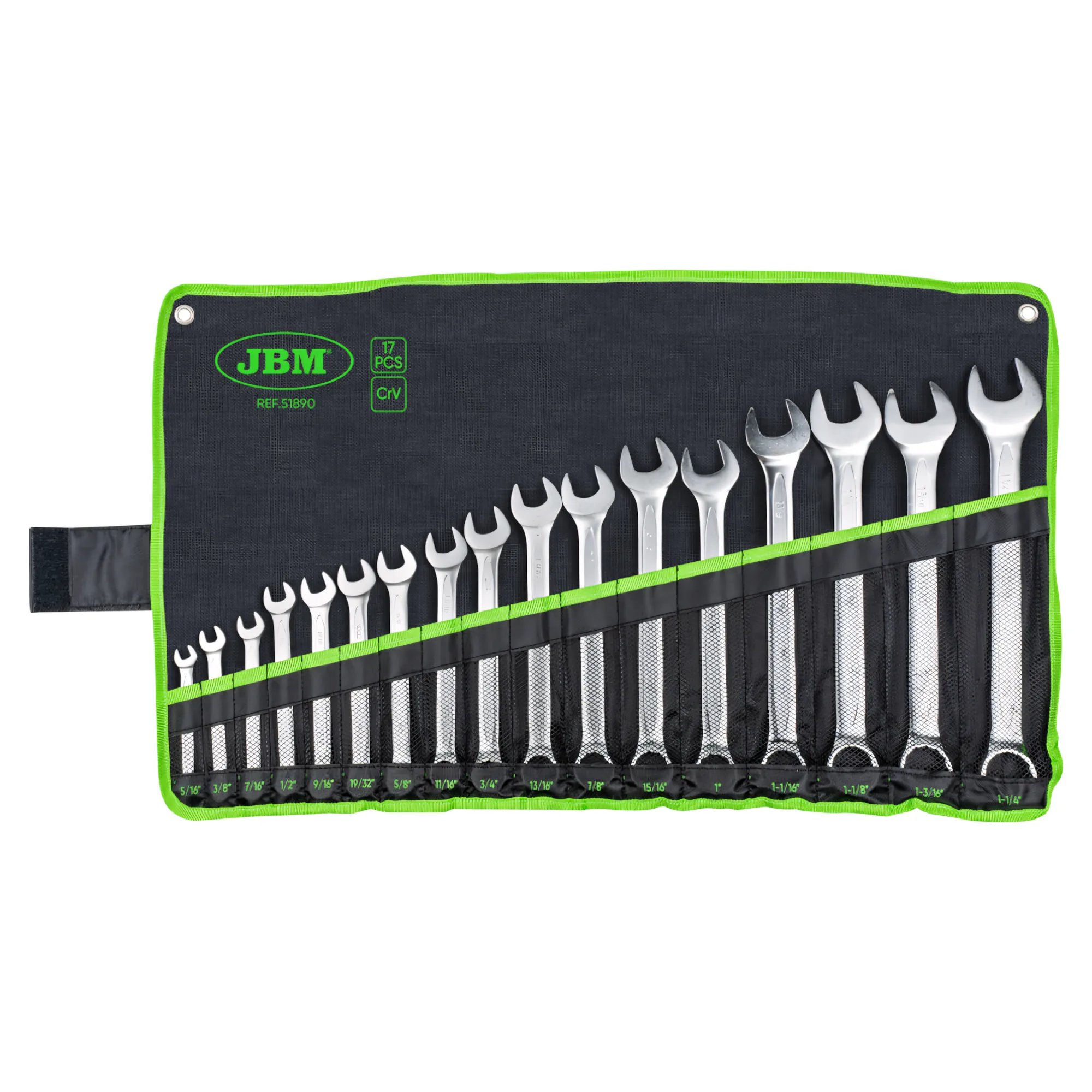 Set de 17 llaves combinadas en pulgada JBM 51890
