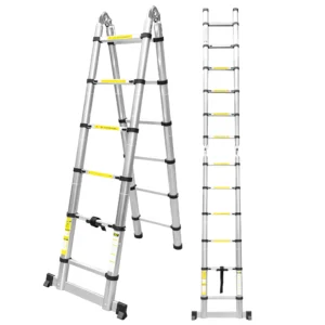 Escalera telescópica en v plegable JBM 52149