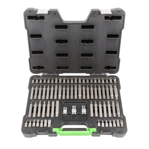 Maletín de 75 puntas hexagonales, xzn, ribe, TORX y TORX inviolable de 1/2" y 3/8" JBM 52550