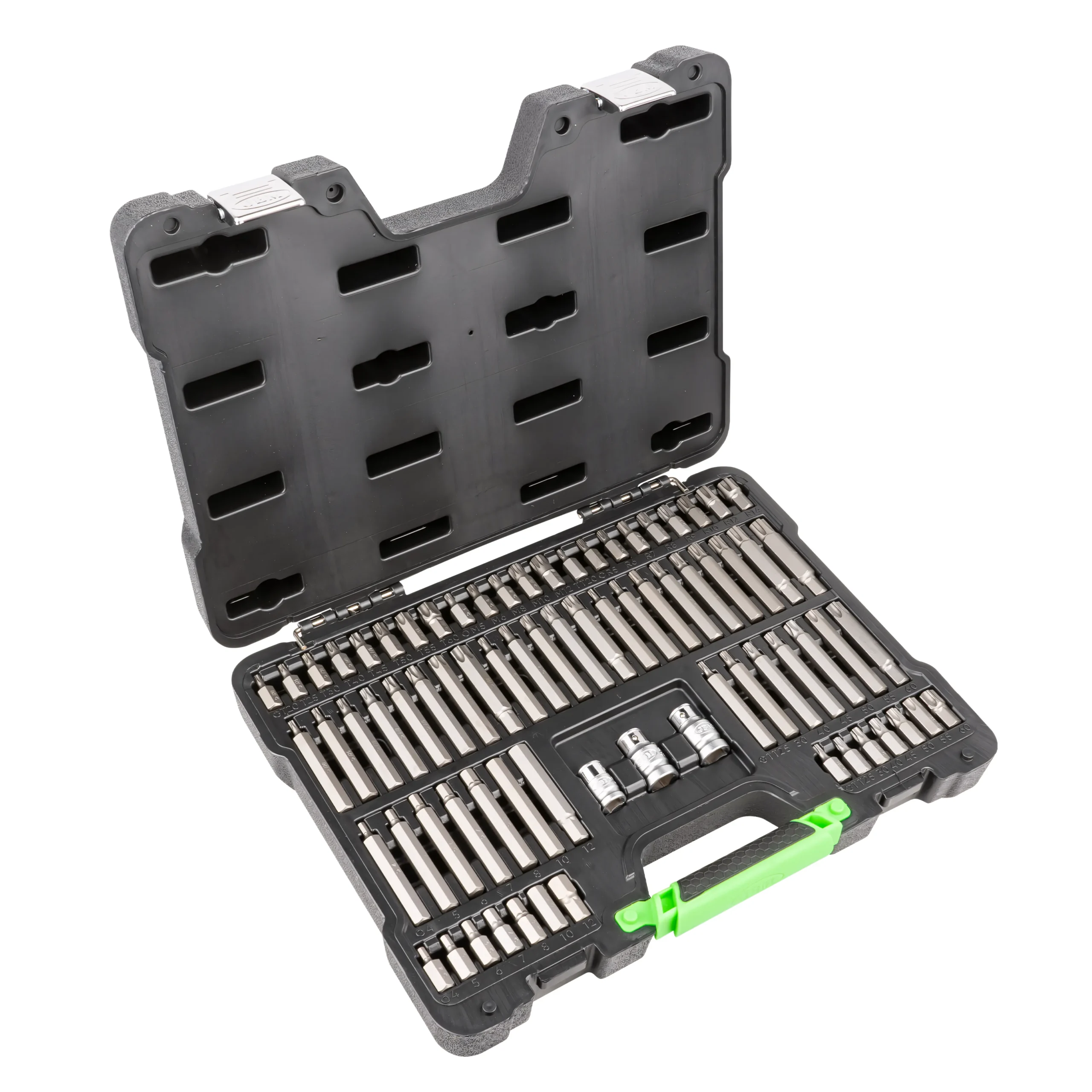 Maletín de 75 puntas hexagonales, xzn, ribe, TORX y TORX inviolable de 1/2" y 3/8" JBM 52550 - Imagen 2