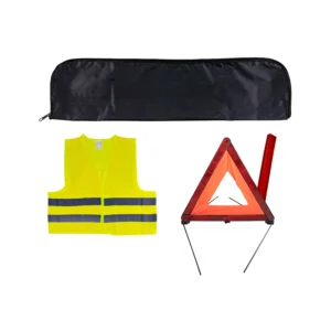 Kit emergencia bolsa mini negra +triangulo+chaleco JBM 53093