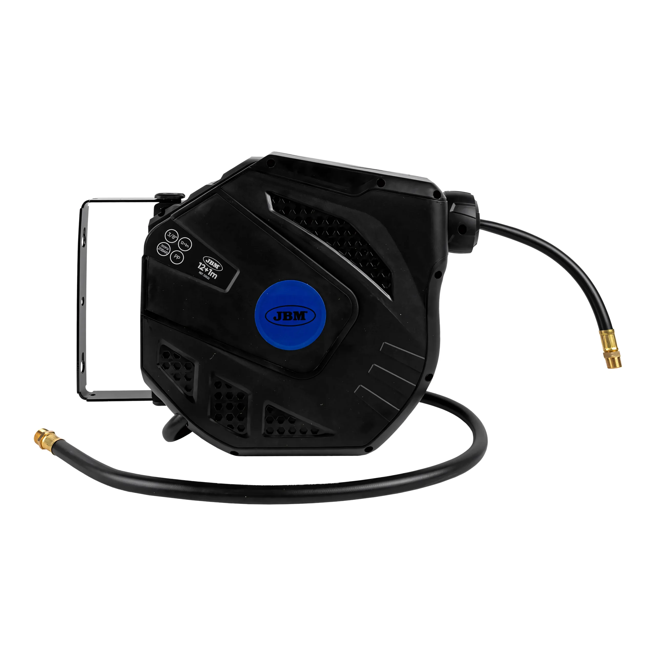 Carrete de manguera de aire 12+1m - azul JBM 53532 - Imagen 2