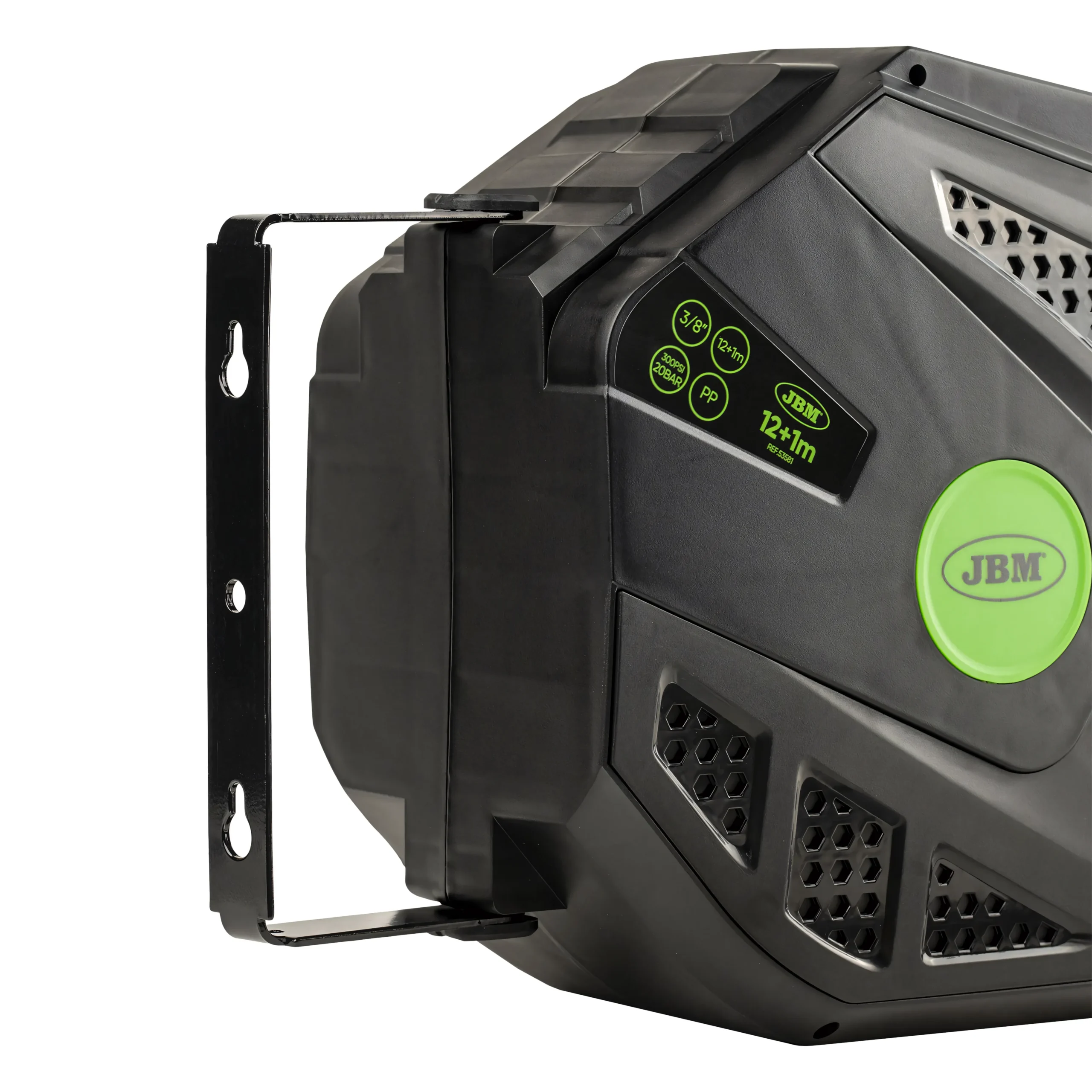 Carrete de manguera de aire 12+1m - verde JBM 53581 - Imagen 4