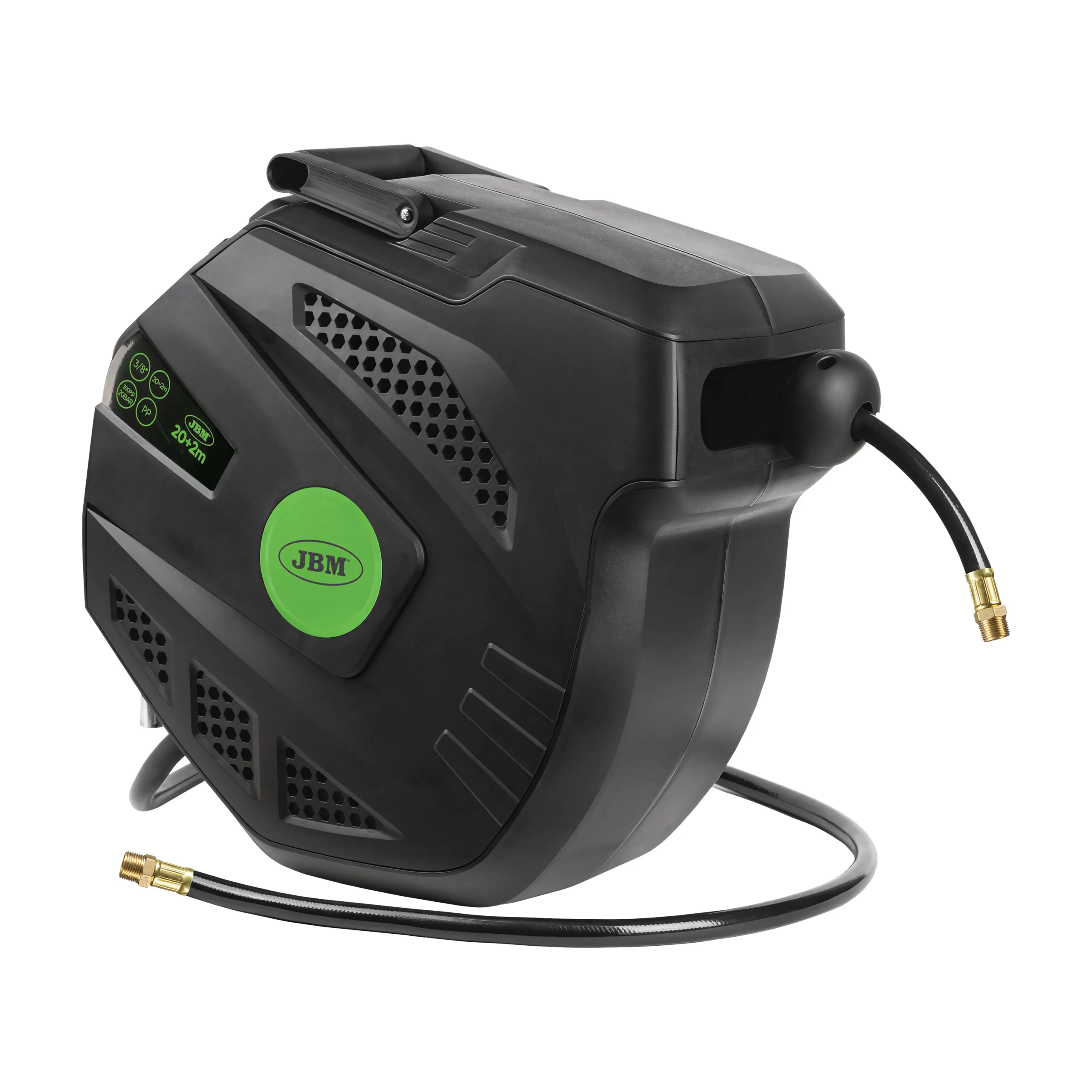 Carrete de manguera de aire 20+2m - verde JBM 53583