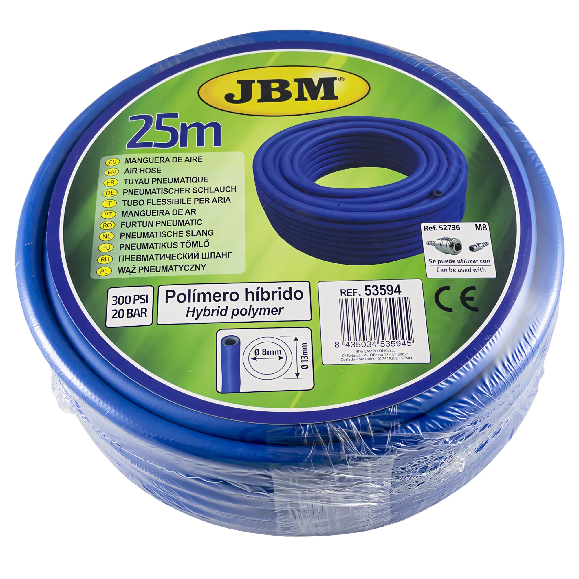 Manguera de aire 8mm - 25m JBM 53594 - Imagen 4