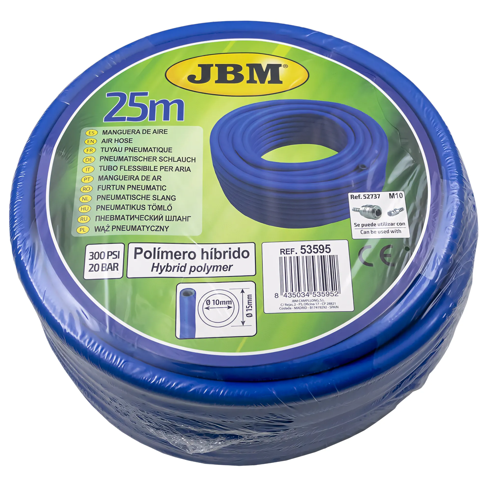 Manguera de aire 10mm - 25m JBM 53595 - Imagen 4