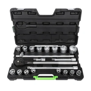 Maletín de herramientas de 21 piezas con vasos hexagonales de 3/4" cincado JBM 53727