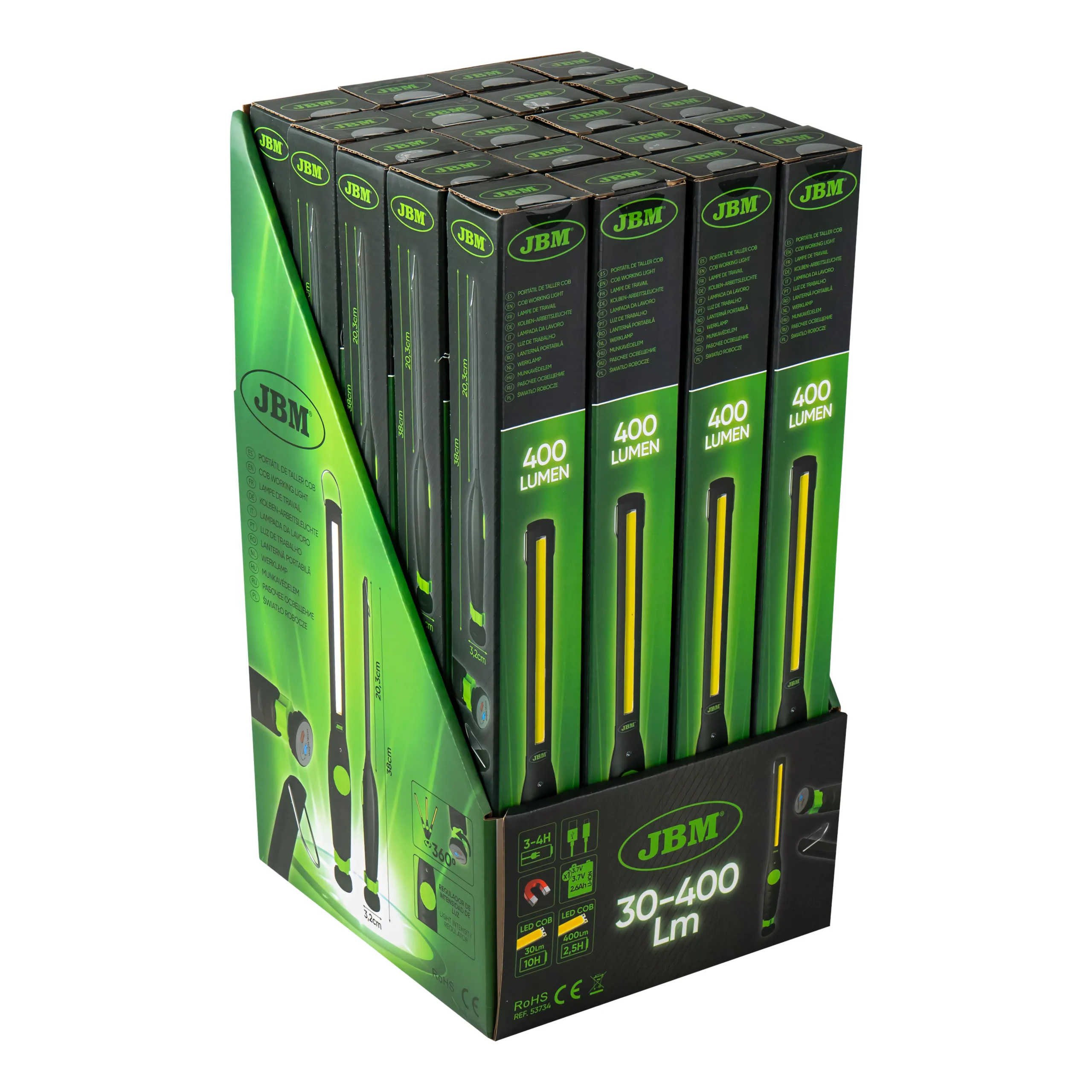 Lámpara LED con base imantada articulada - 400lm JBM 53734 - Imagen 5