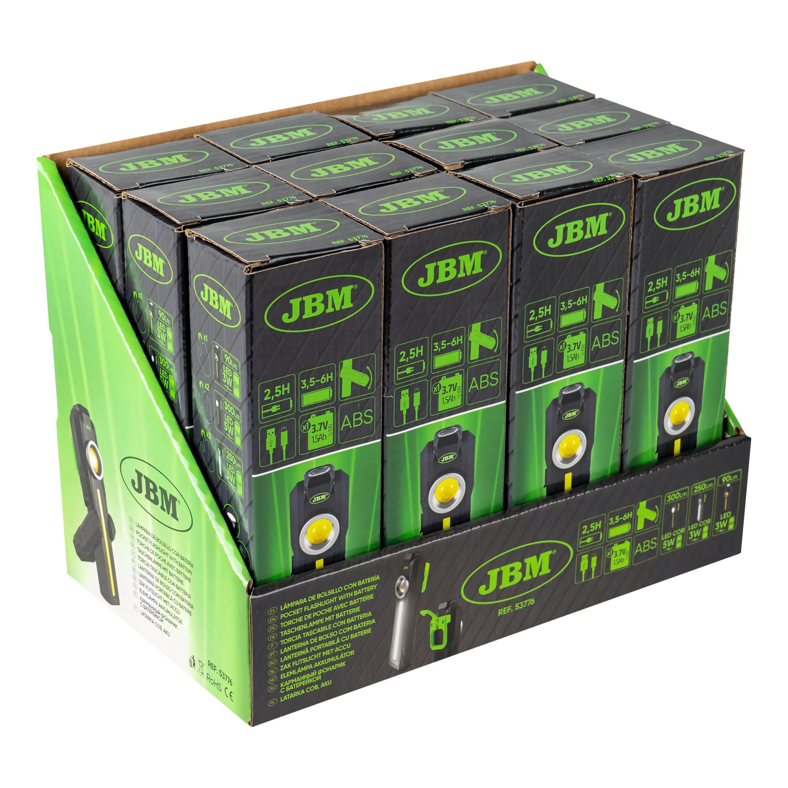 Mini lámpara LED con base articulada imantada - 300lm JBM 53776 - Imagen 6