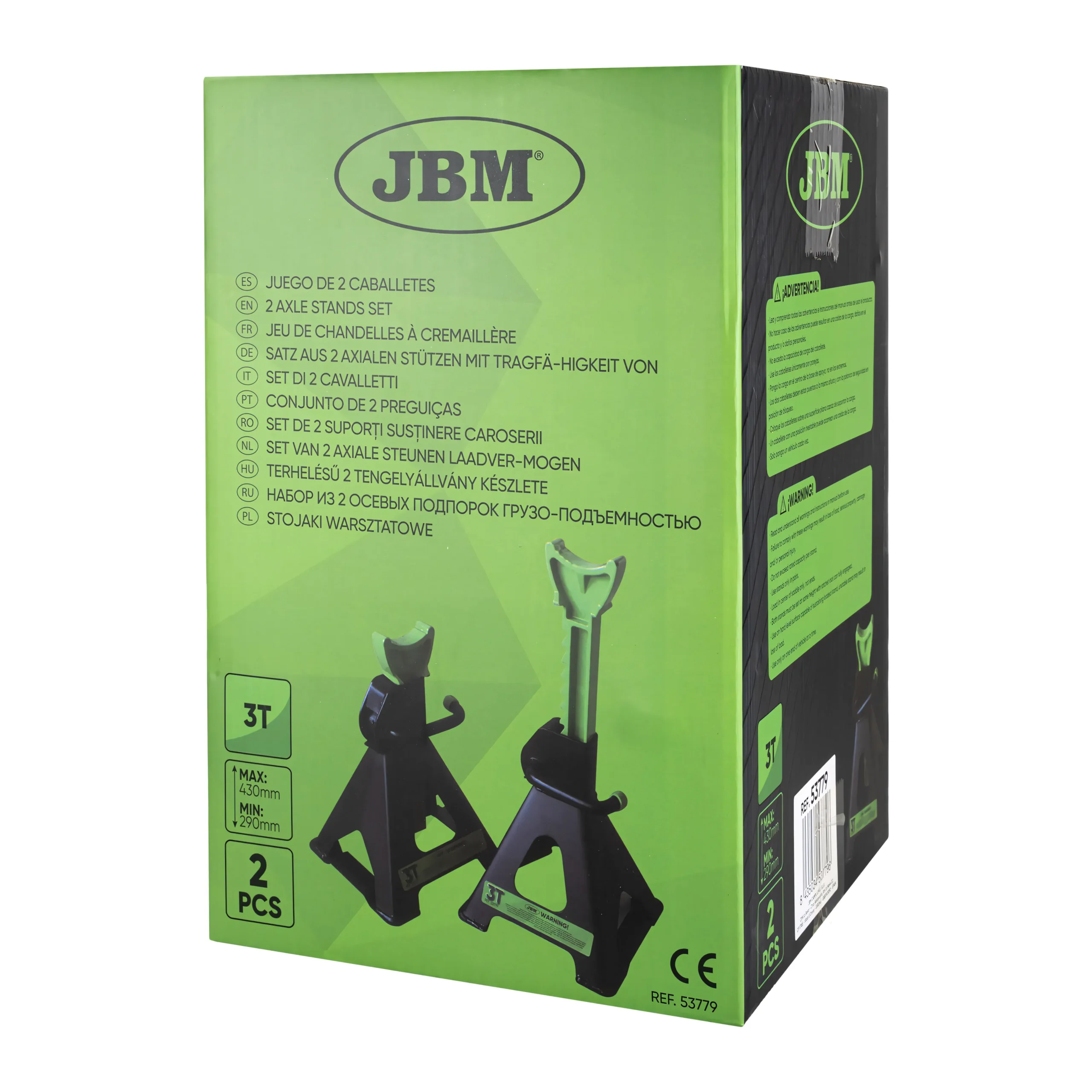 Juego de 2 caballetes 3 ton JBM 53779 - Imagen 4