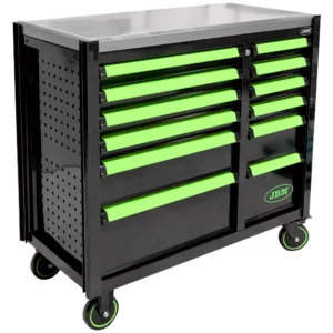 Carro de herramientas con 12 cajones - verde - vacío JBM 53868