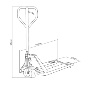 Transpaleta manual elevación rápida 2500kg JBM 53880 - Imagen 6