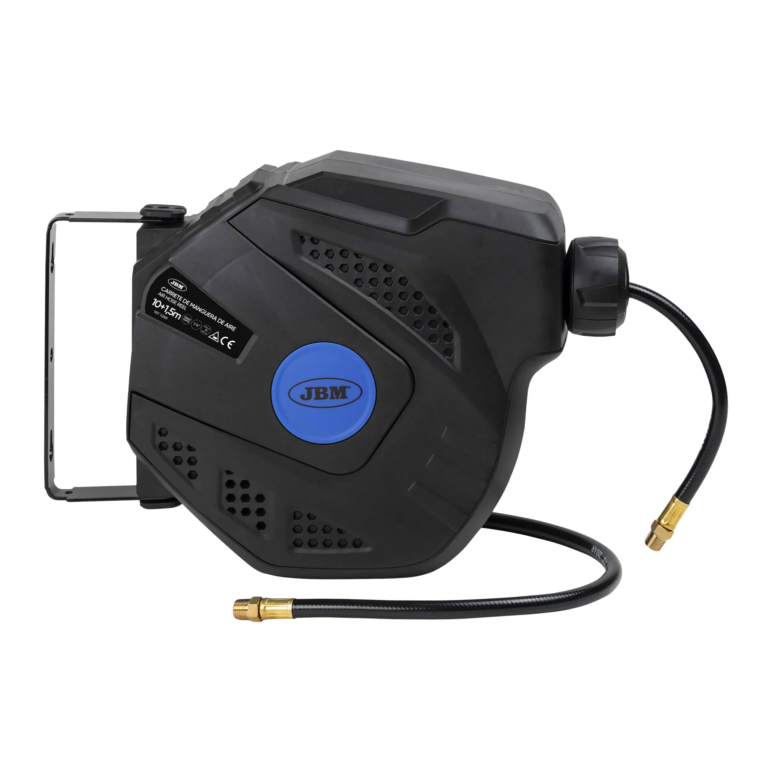 Carrete de manguera de aire 10+1,5m - azul JBM 53881 - Imagen 2