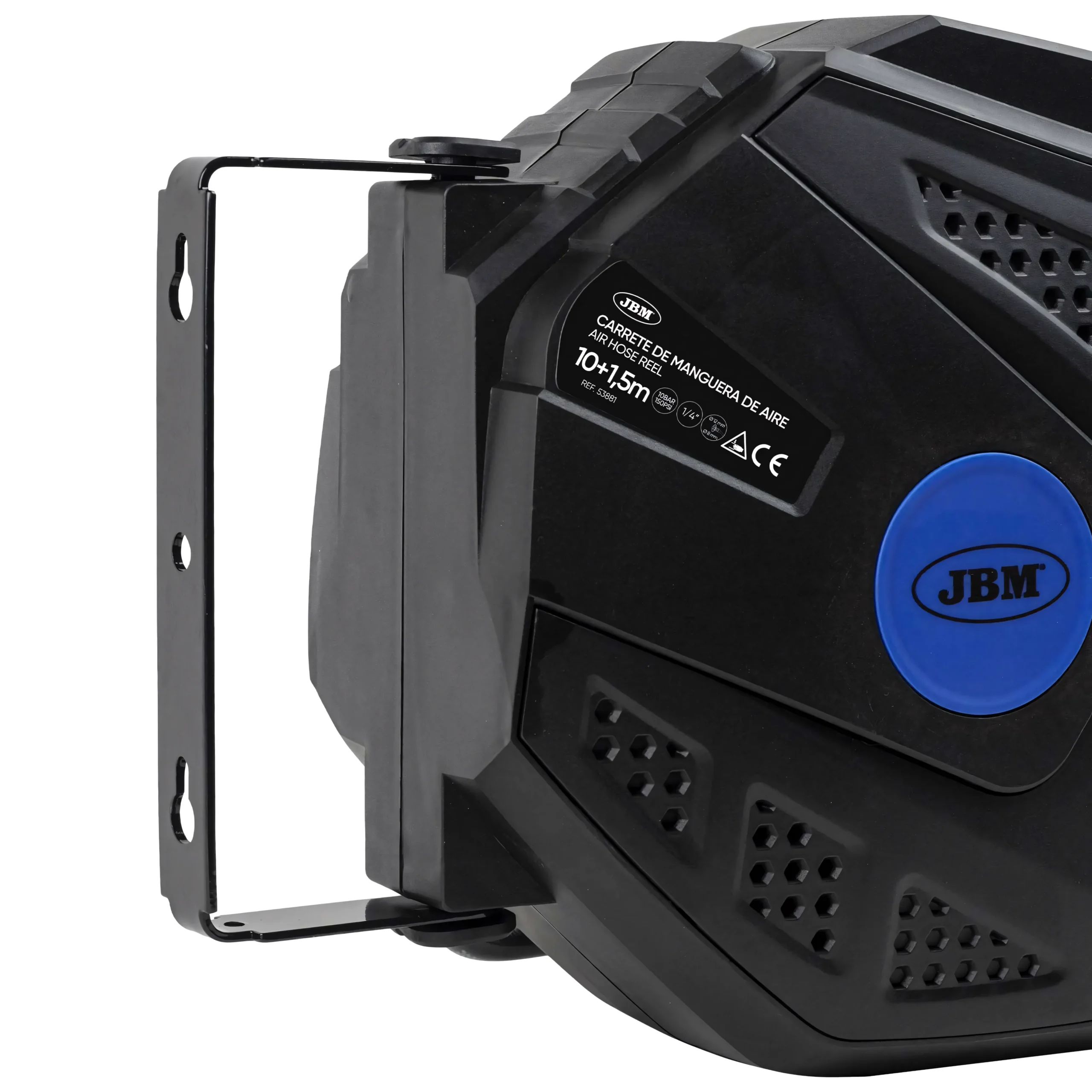 Carrete de manguera de aire 10+1,5m - azul JBM 53881 - Imagen 4