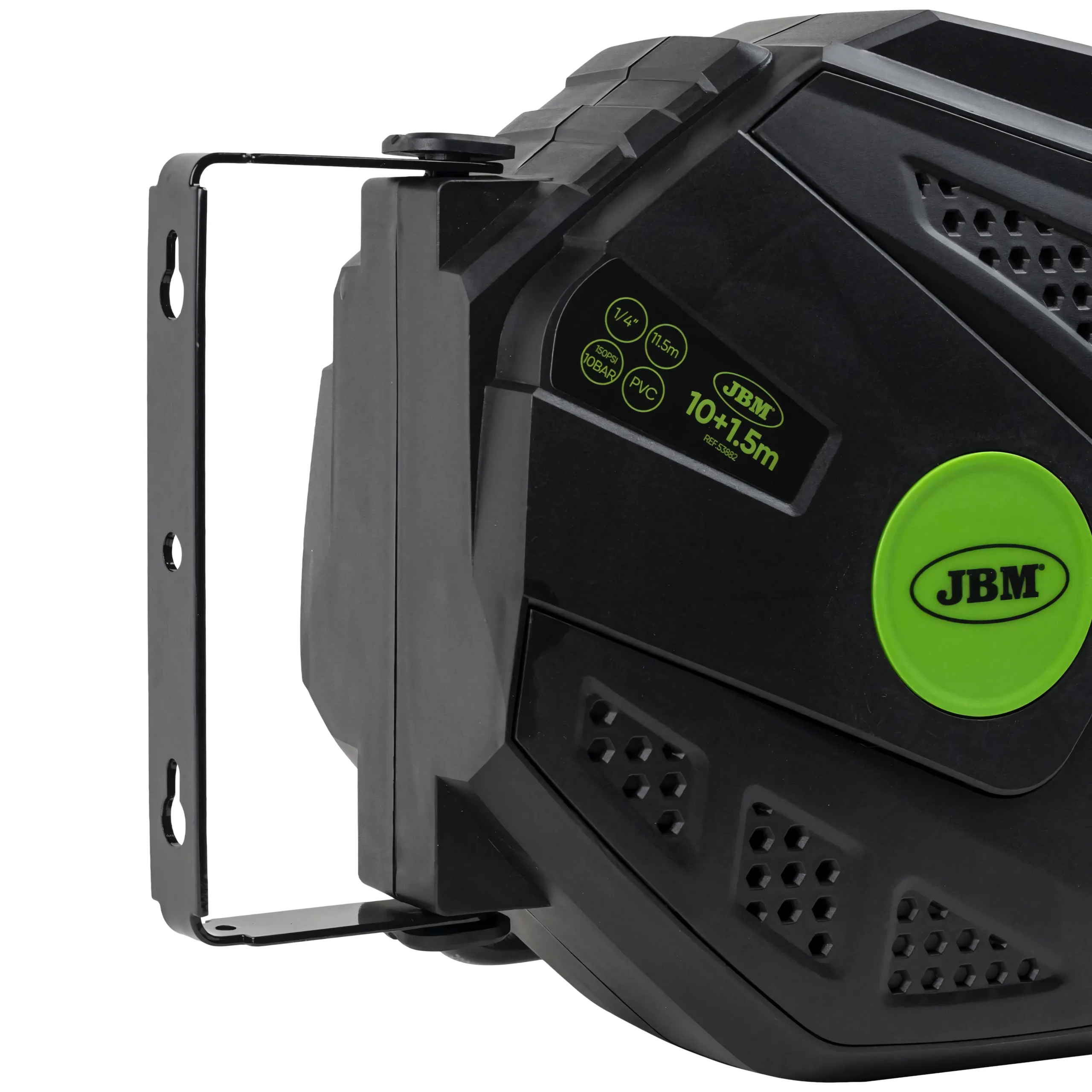 Carrete de manguera de aire 10+1,5m- verde JBM 53882 - Imagen 4