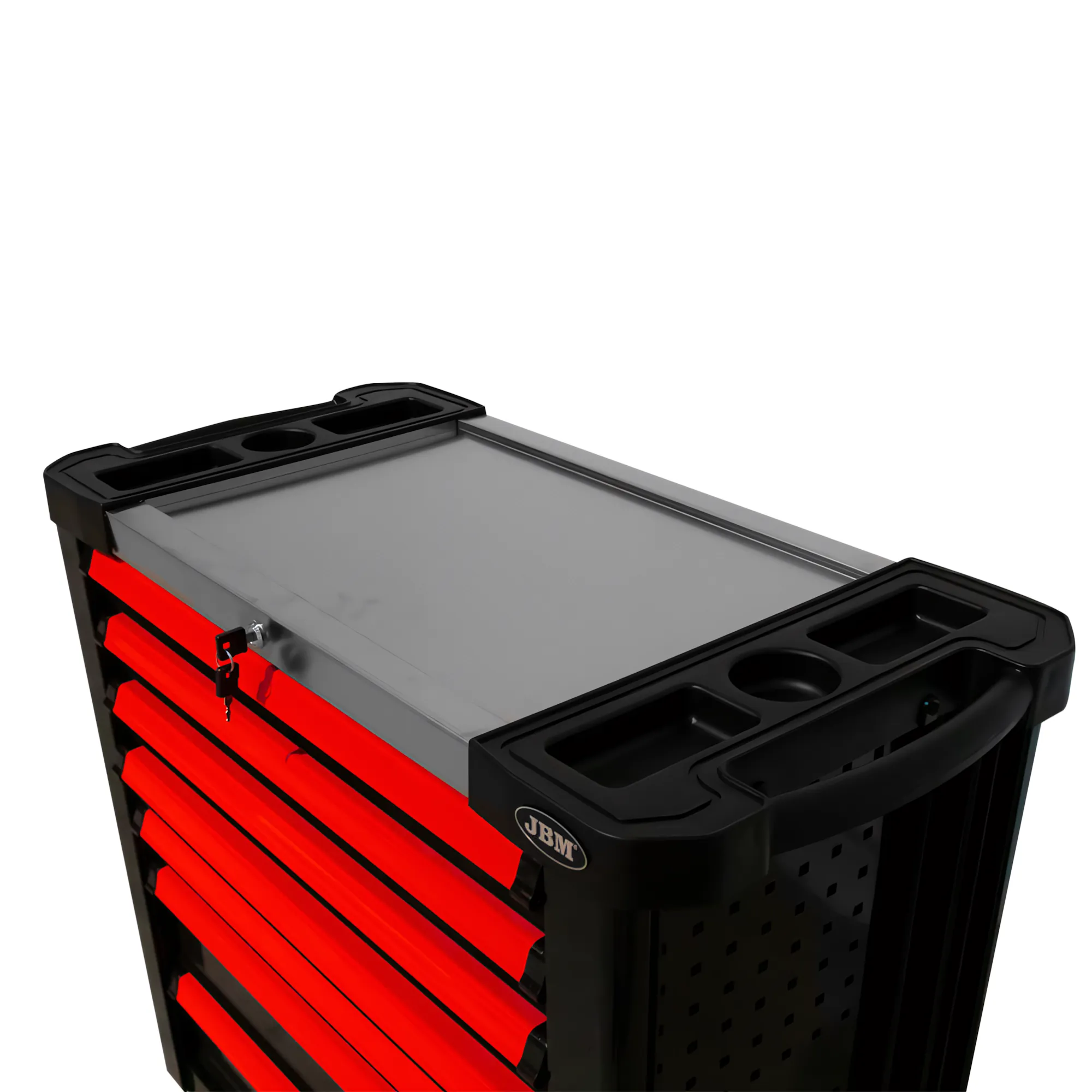 Carro de herramientas XL con 7 cajones rojo - armado JBM 53913 - Imagen 3
