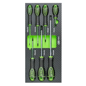 Set de 7 destornilladores cruz con módulo EVA carbono JBM 53943