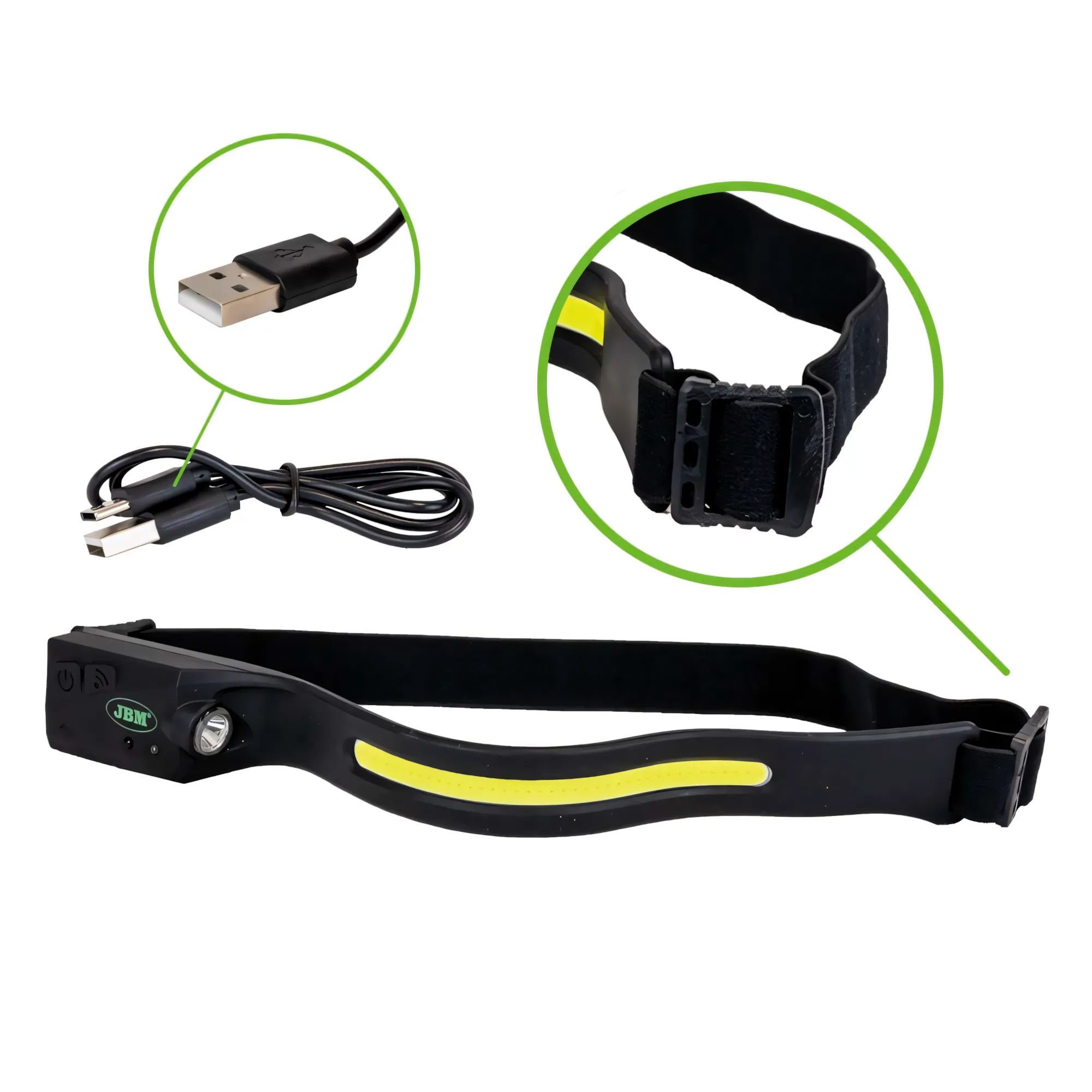Linterna frontal LED ajustable - 350lm JBM 54004 - Imagen 3