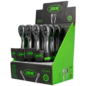 Carraca de 1/2" con cabezal de 72 dientes 255mm cincada JBM 54019 - Imagen 3
