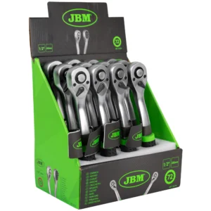 Carraca de 1/2" con cabezal de 72 dientes 255mm cincada JBM 54019 - Imagen 4