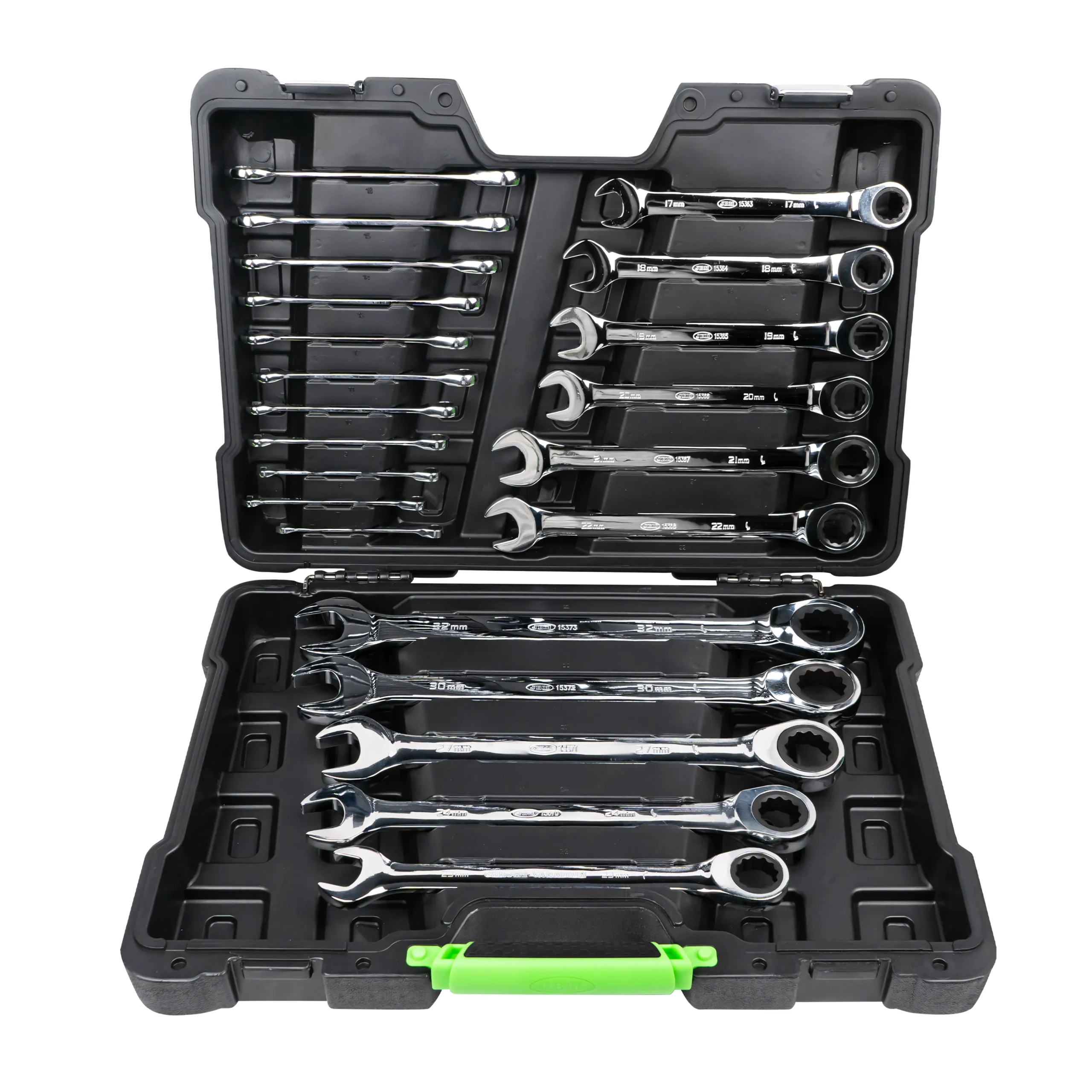 Set de 22 llaves combinadas con trinquete en maletín JBM 54041