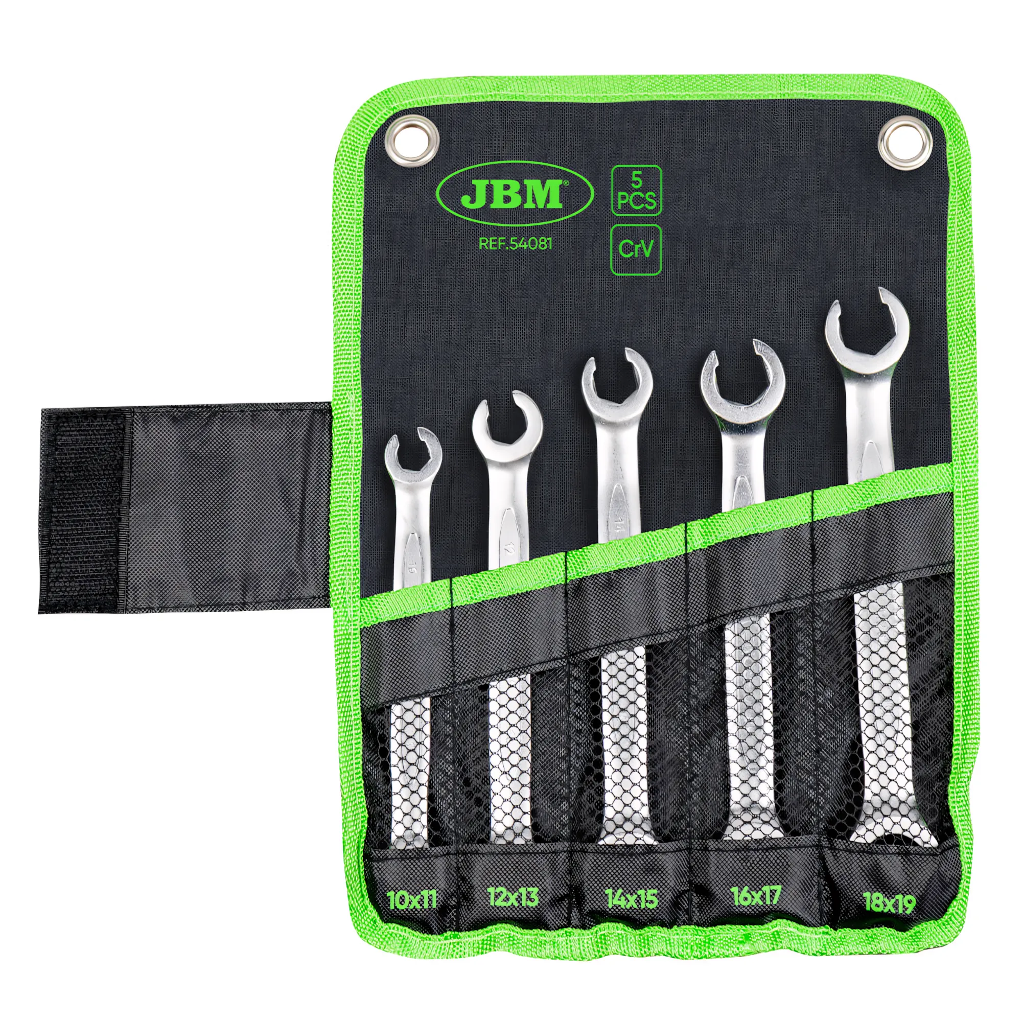 Set de 5 llaves hexagonales con boca abierta de 6 cantos JBM 54081