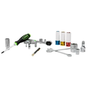 Maletín de herramientas de 132 piezas con vasos hexagonales 1/2", 1/4" y 3/8" cincado JBM 54082 - Imagen 6