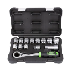 Estuche de herramientas go-through de 14 piezas de 1/2" cincado JBM 54090
