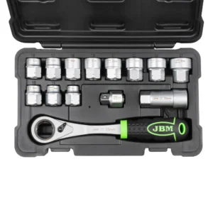 Estuche de herramientas go-through de 14 piezas de 1/2" cincado JBM 54090 - Imagen 3