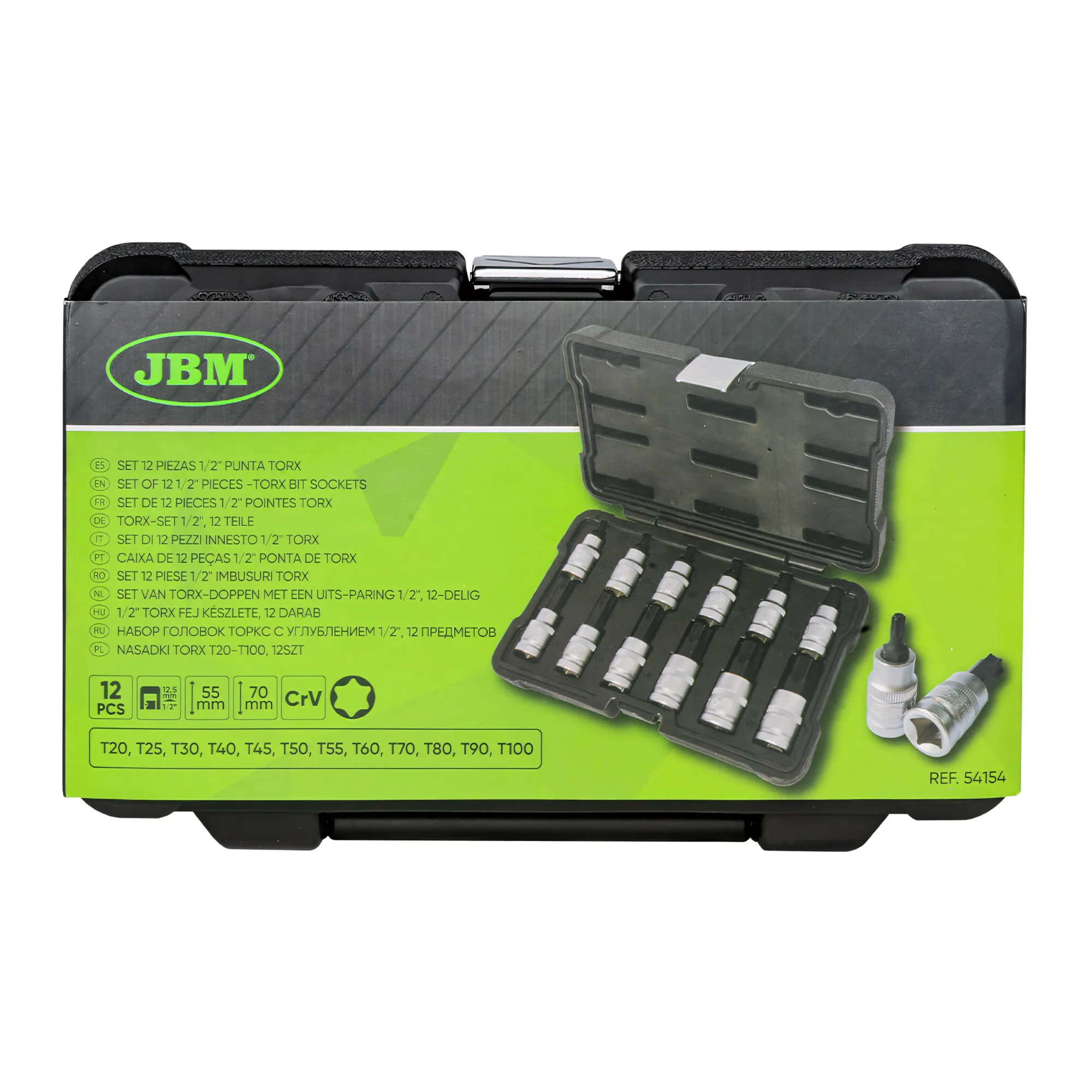 Set de 12 puntas TORX de 1/2" JBM 54154 - Imagen 4
