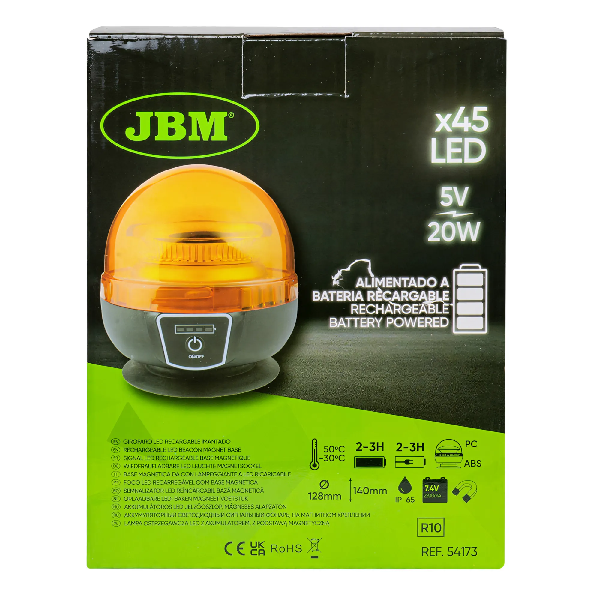 Girofaro LED recargable imantado JBM 54173 - Imagen 3
