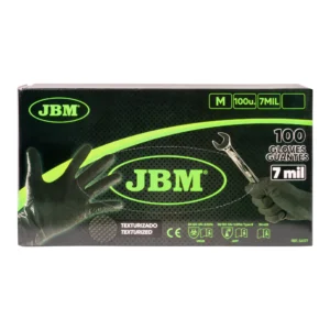 Alternative view of Guantes negros desechables de nitrilo t:m 7,0mil (100 uds.) textura diamante JBM 54177
