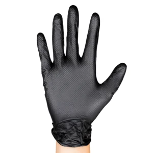 Guantes negros desechables de nitrilo t:xl 7,0mil (100 uds.) textura diamante JBM 54179