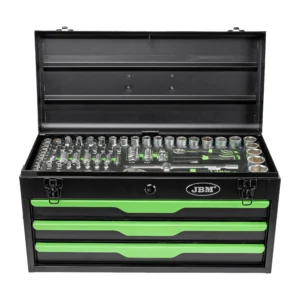 Caja metálica de 143 piezas de herramientas cincado JBM 54261