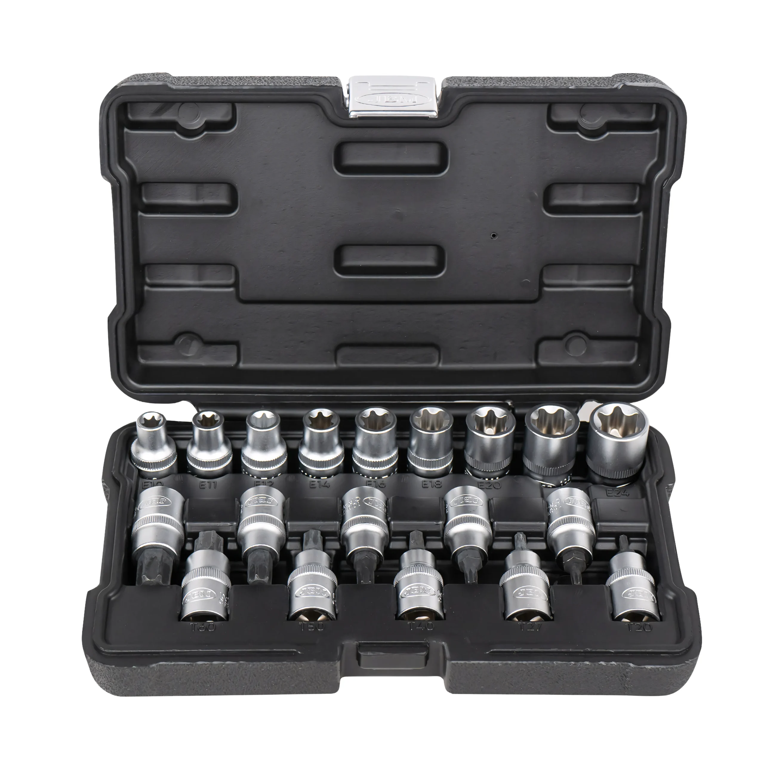 Set de 19 vasos y puntas TORX de 1/2" JBM 54266