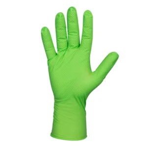 Guantes verdes desechables de nitrilo t:l 7,0mil (100 uds.) textura diamante JBM 54370