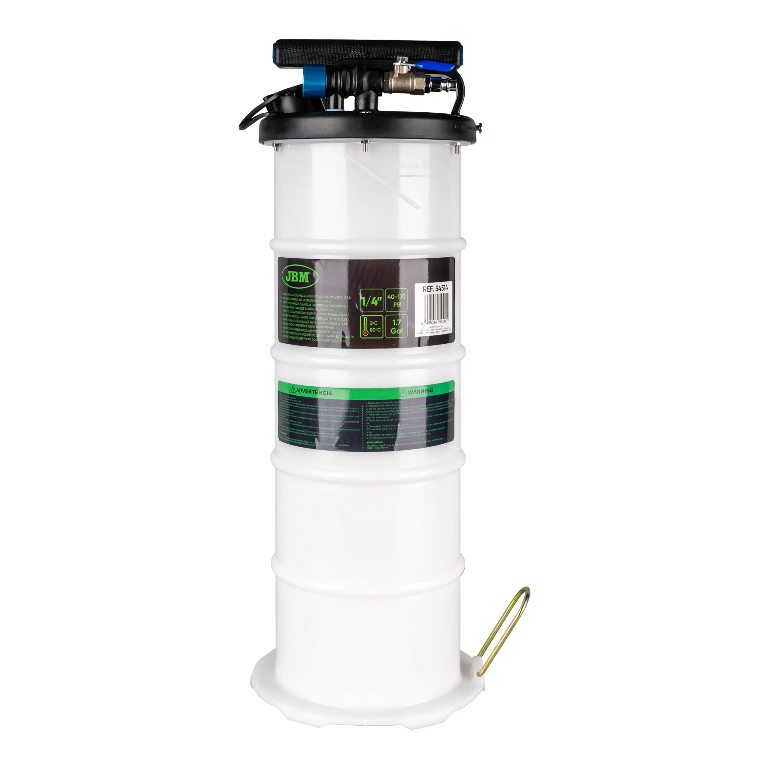 Bomba neumática/manual para sangrado de aceite 6.5l JBM 54514
