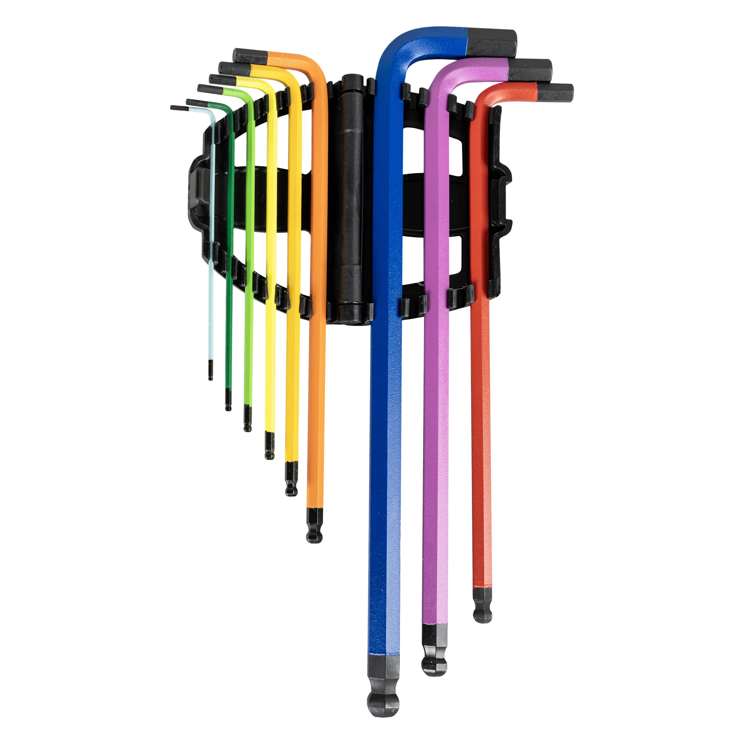 Set de 9 llaves allen de colores con punta redonda extralargas JBM 54531 - Imagen 3