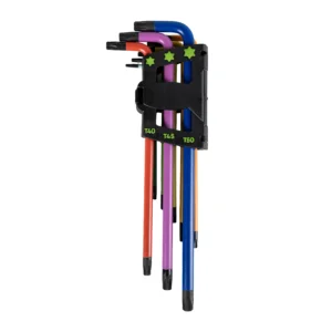 Alternative view of Set de 9 llaves TORX de colores extralargas JBM 54532