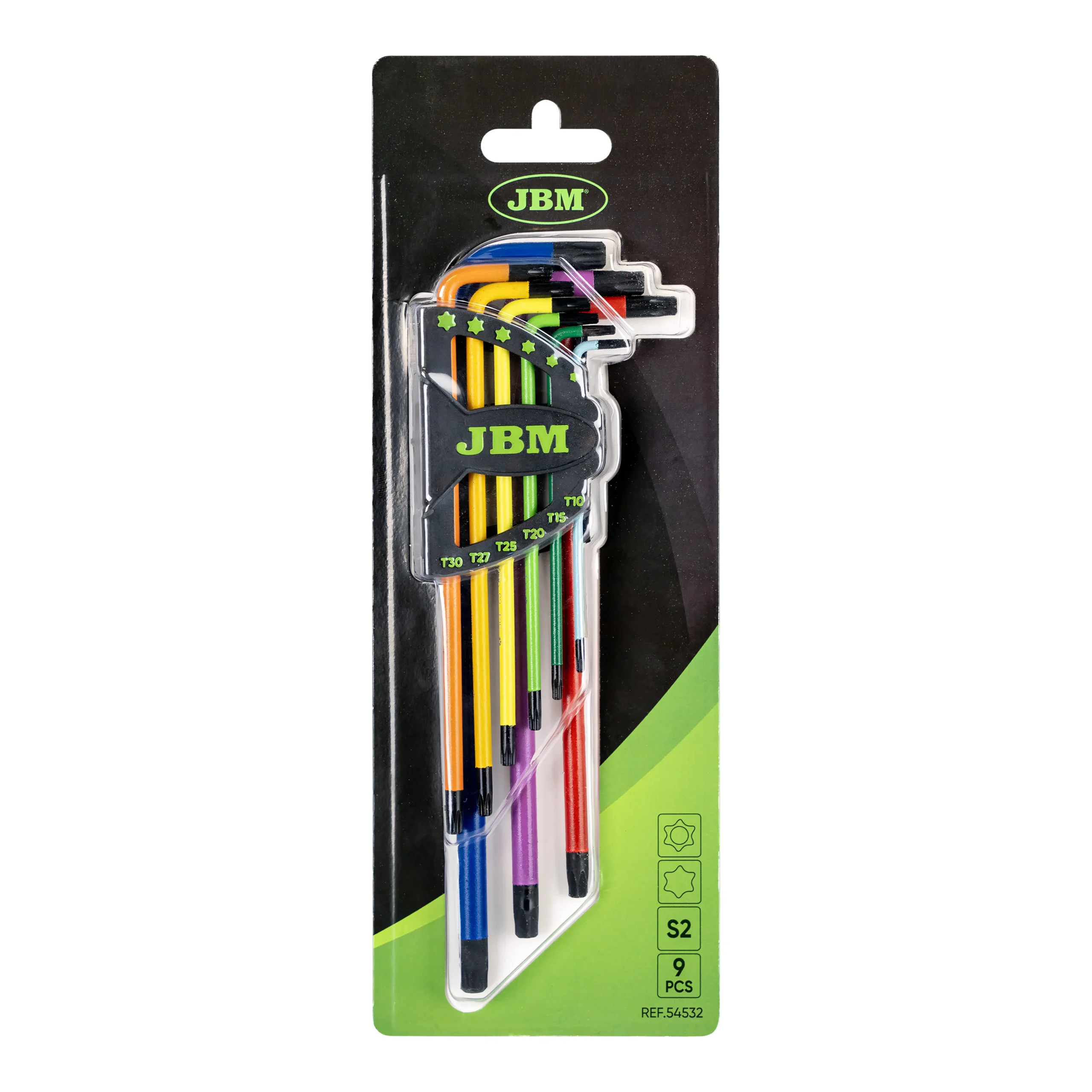 Set de 9 llaves TORX de colores extralargas JBM 54532 - Imagen 4