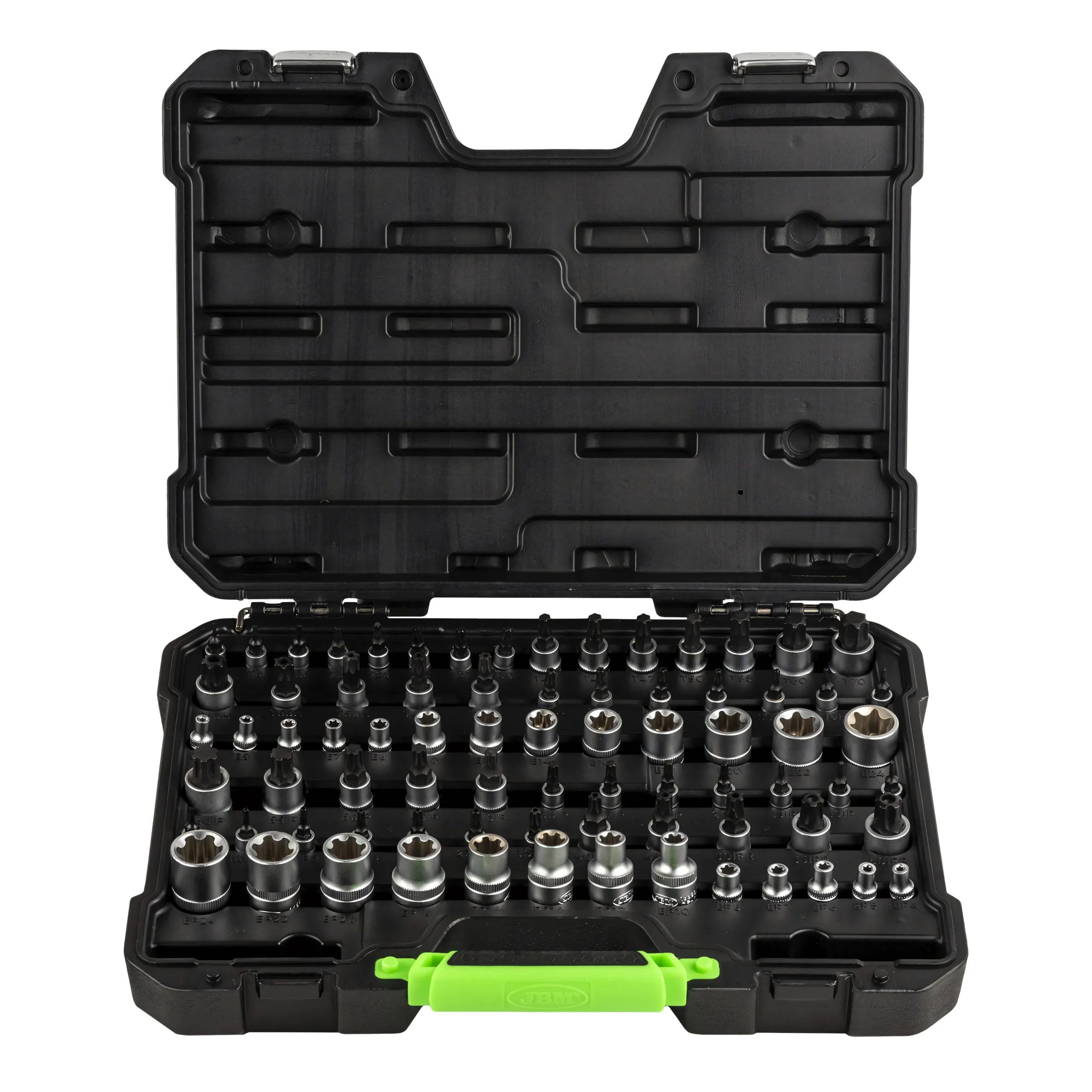 Maletín de vasos y puntas TORX / TORX plus de 77 piezas JBM 54539