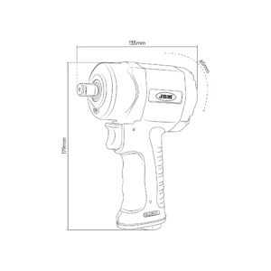 Pistola de impacto mini 1/2" 1200nm JBM 54770 - Imagen 7