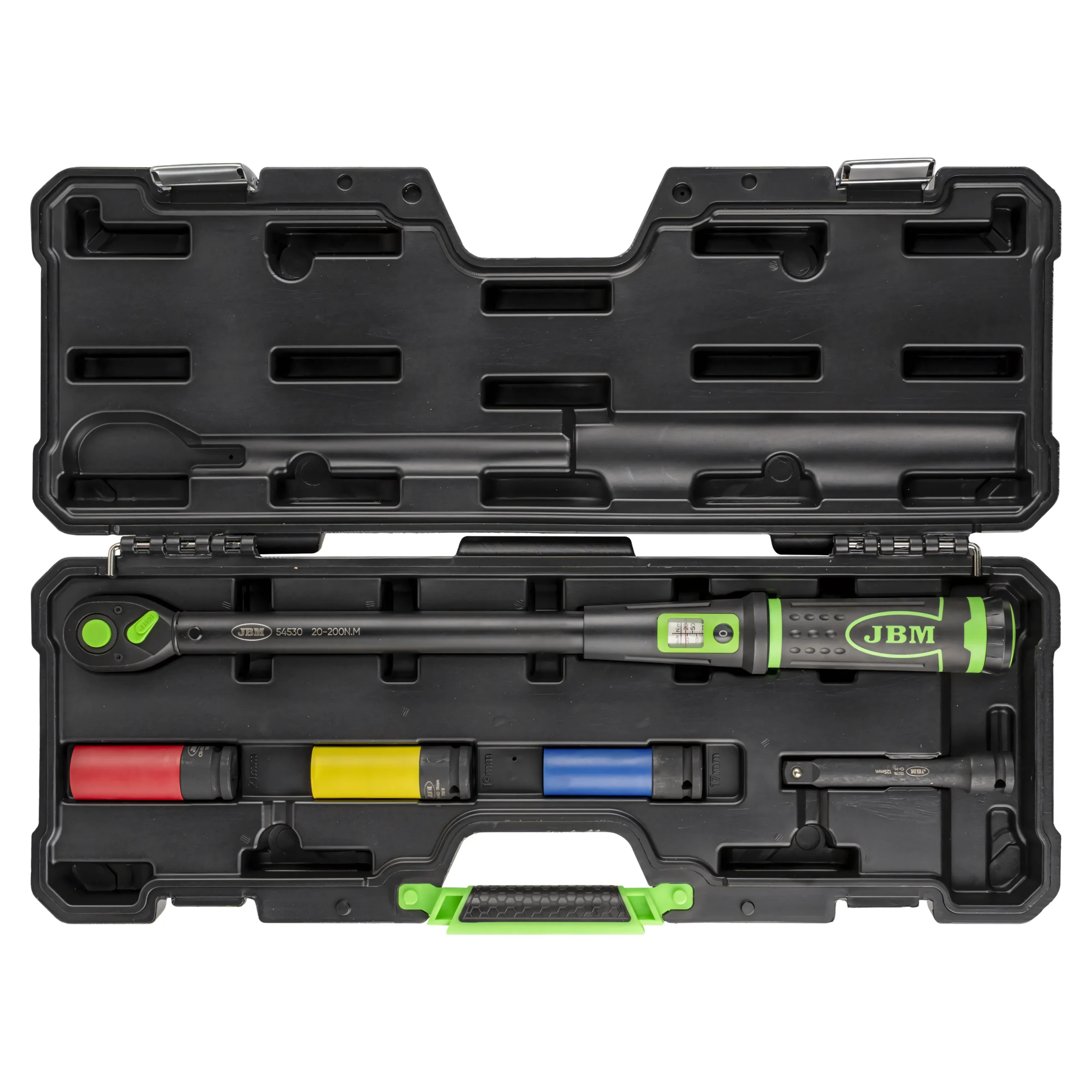 Estuche de herramientas de 5 piezas con llave dinamométrica 1/2" con mirilla JBM 54785 - Imagen 3