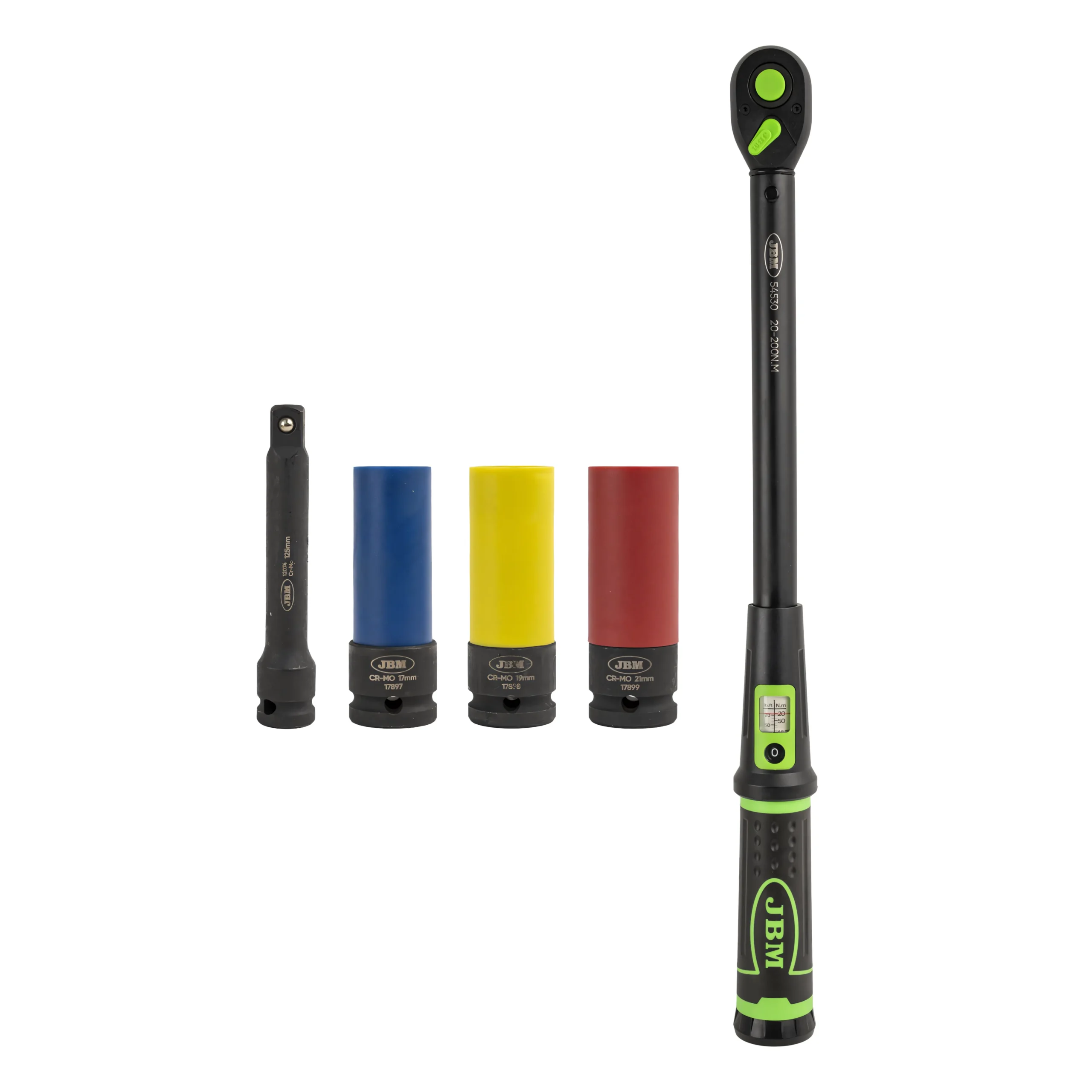 Estuche de herramientas de 5 piezas con llave dinamométrica 1/2" con mirilla JBM 54785 - Imagen 4