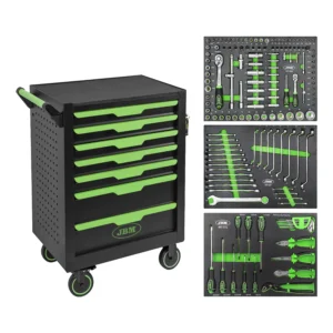 Carro de herramientas de 7 cajones verde - armado JBM 54834