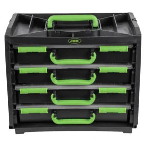 Caja con 4 maletines de plástico extraíbles JBM 54969