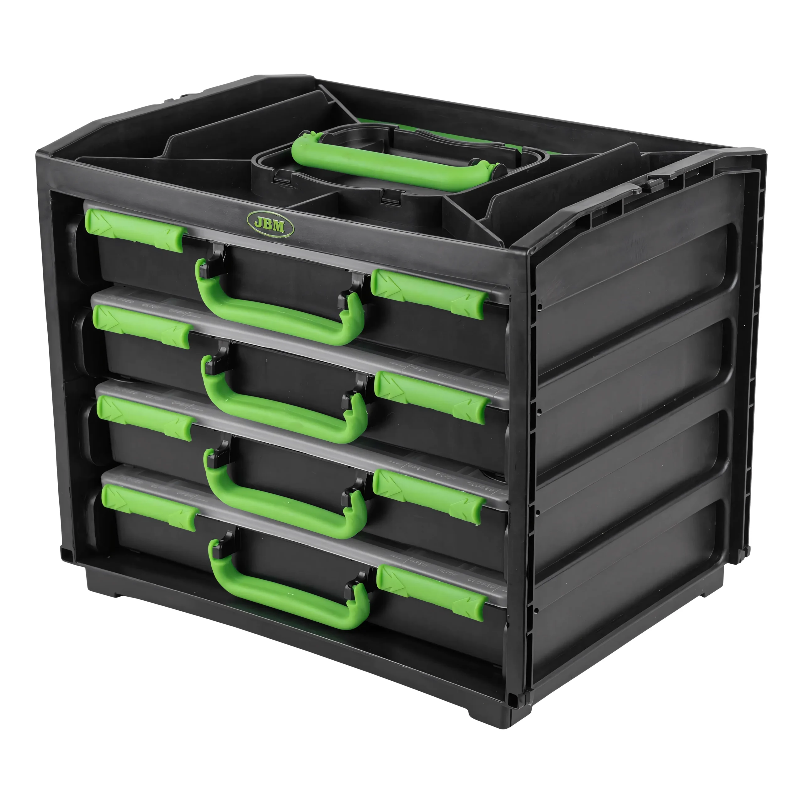 Caja con 4 maletines de plástico extraíbles JBM 54969 - Imagen 2